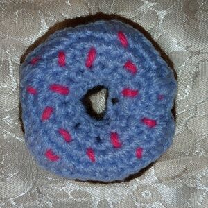 Crochet Handmade Mini Chocolate Sprinkle Donut Pin Cushion